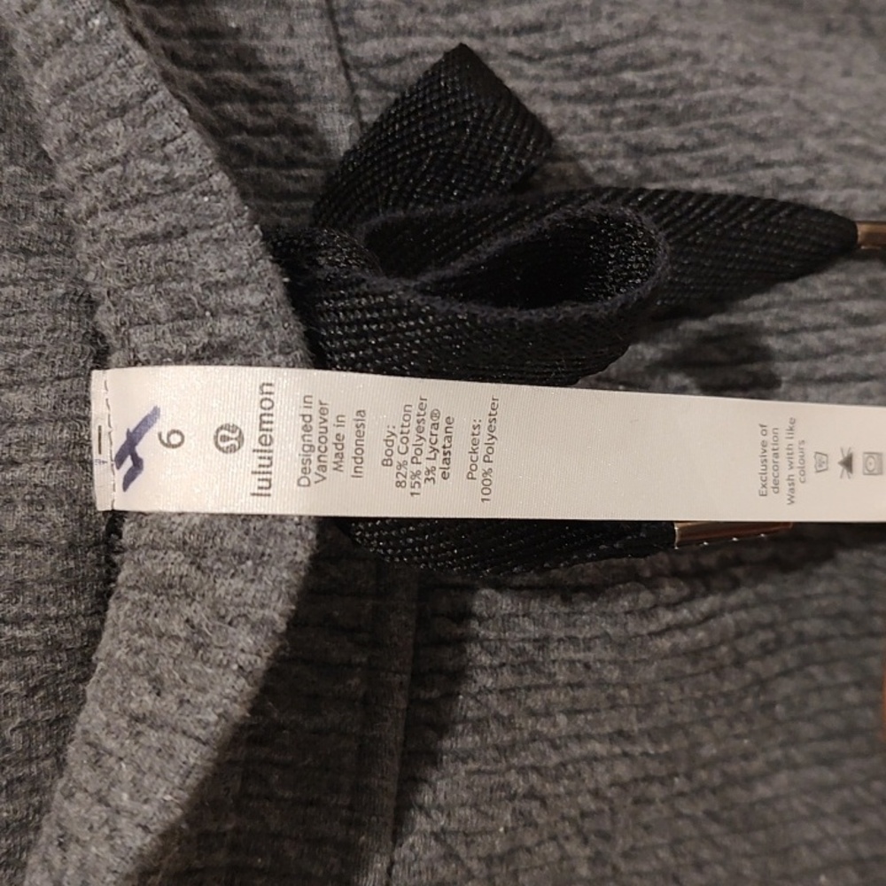 Lululemon Retreat Yourself Crop Ribbed Heather Core Dark Grey Wide-Leg Cozy - Picture 5 of 5